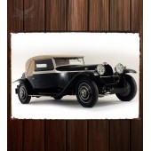 Металлическая табличка Bugatti Type 46 Faux Cabriolet by Veth & Zoon
